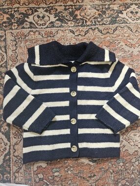 Zara Striped Button Up Sweater